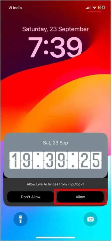 Fügen Sie das Flip-Clock-Widget zum iPhone-Sperrbildschirm hinzu