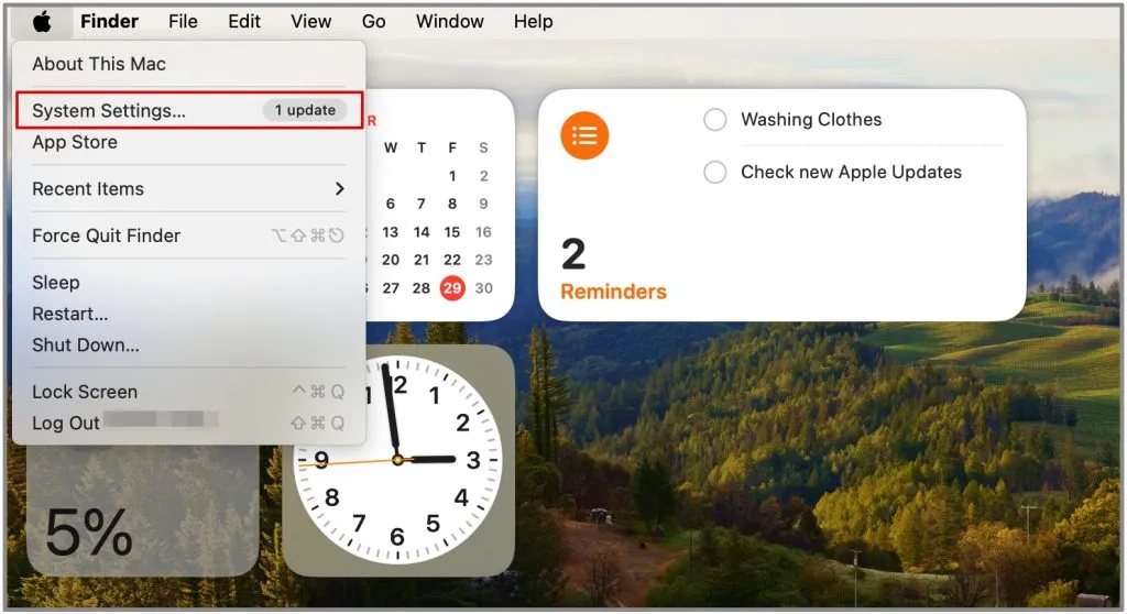 Fügen Sie Widgets auf macOS Sonoma 11 hinzu