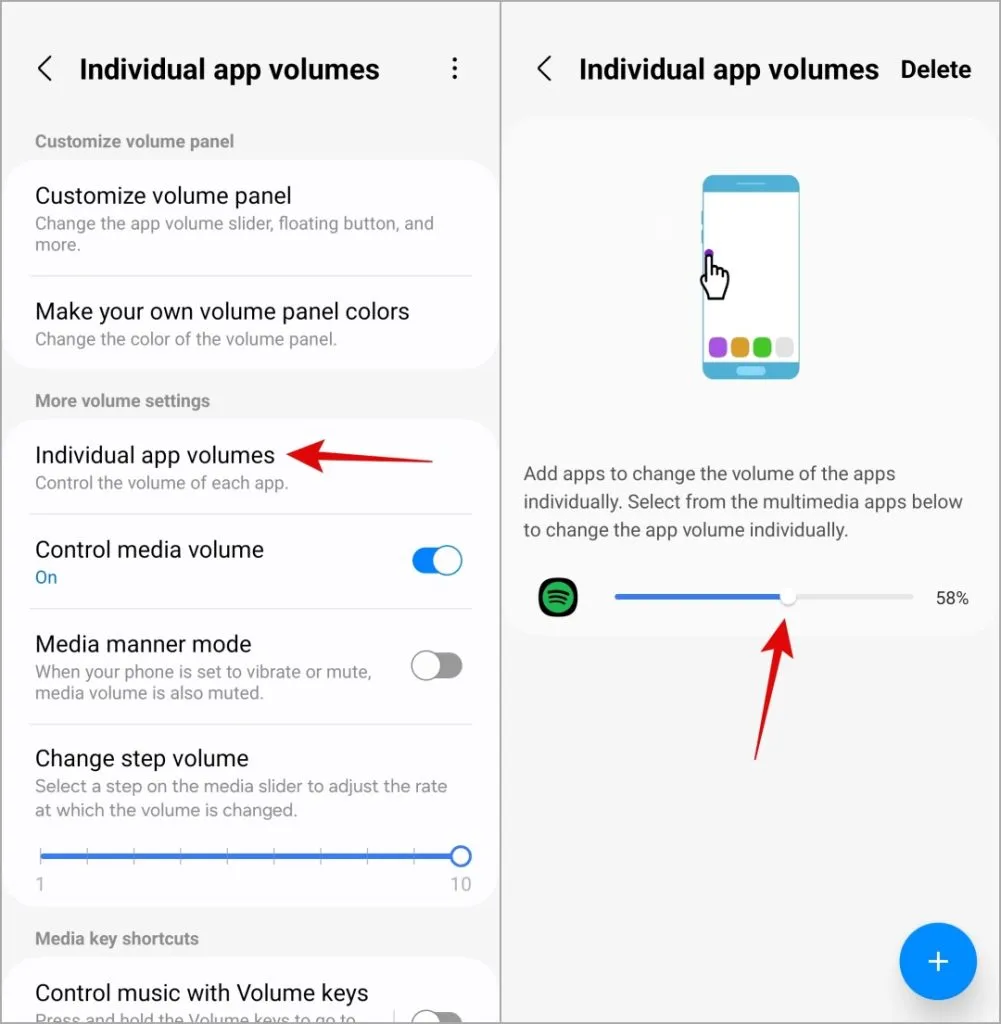 Ajuster le volume des applications individuelles sur le téléphone Samsung Galaxy