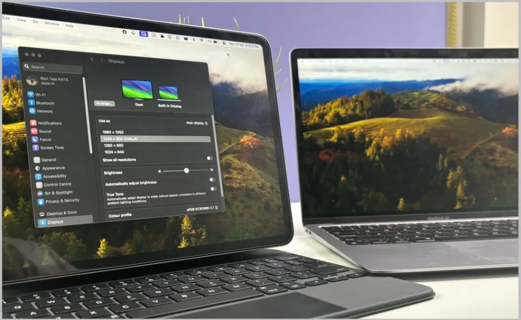 multi-écran utilisant Duet Display sur iPad et Mac