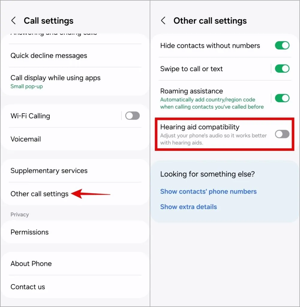 Désactiver la compatibilité des aides auditives sur le téléphone Samsung Galaxy