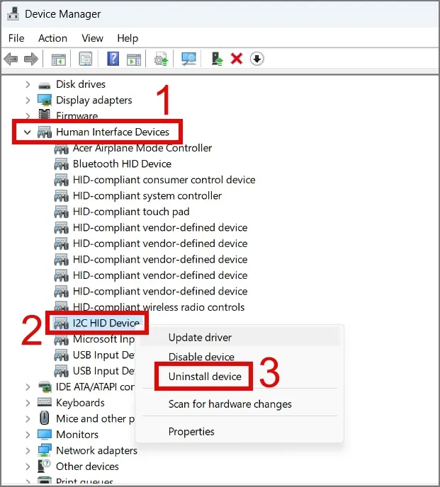 Deinstallieren Sie den Touchpad-Treiber