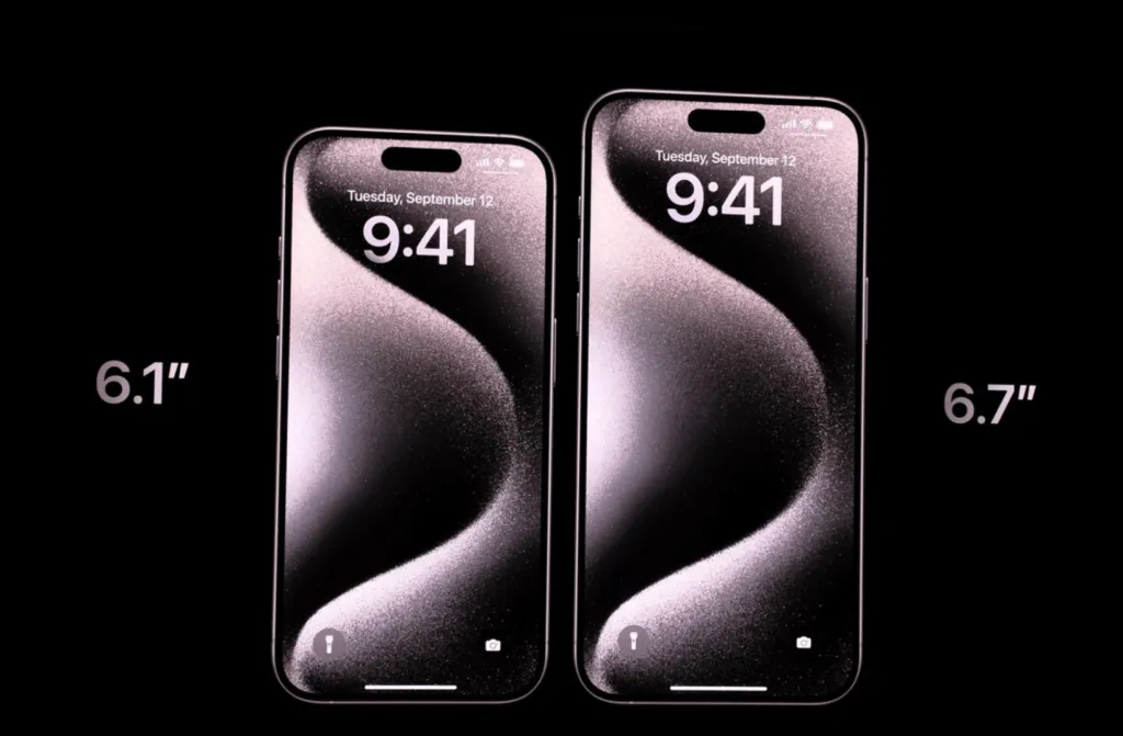 Display des iPhone 15 Pro und Pro Max