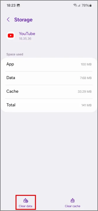 Daten der YouTube-App löschen