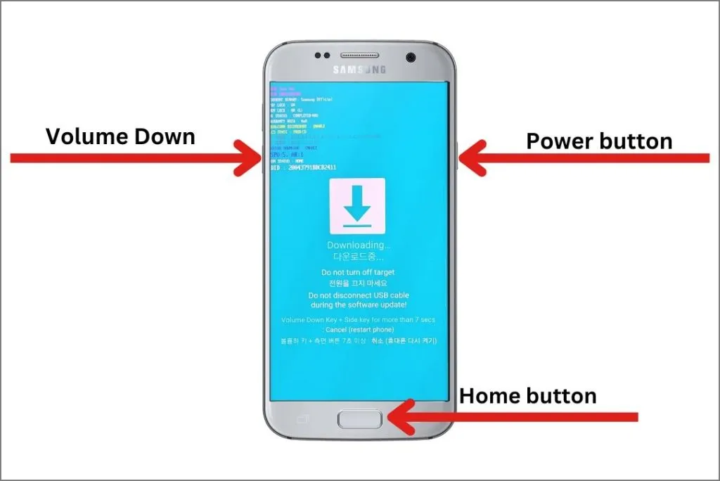 iziet no lejupielādes režīma vecākos samsung galaxy tālruņos