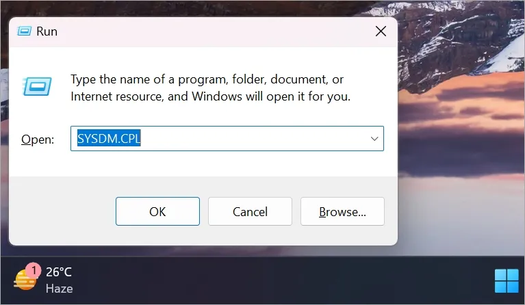 exécuter l'invite dans Windows