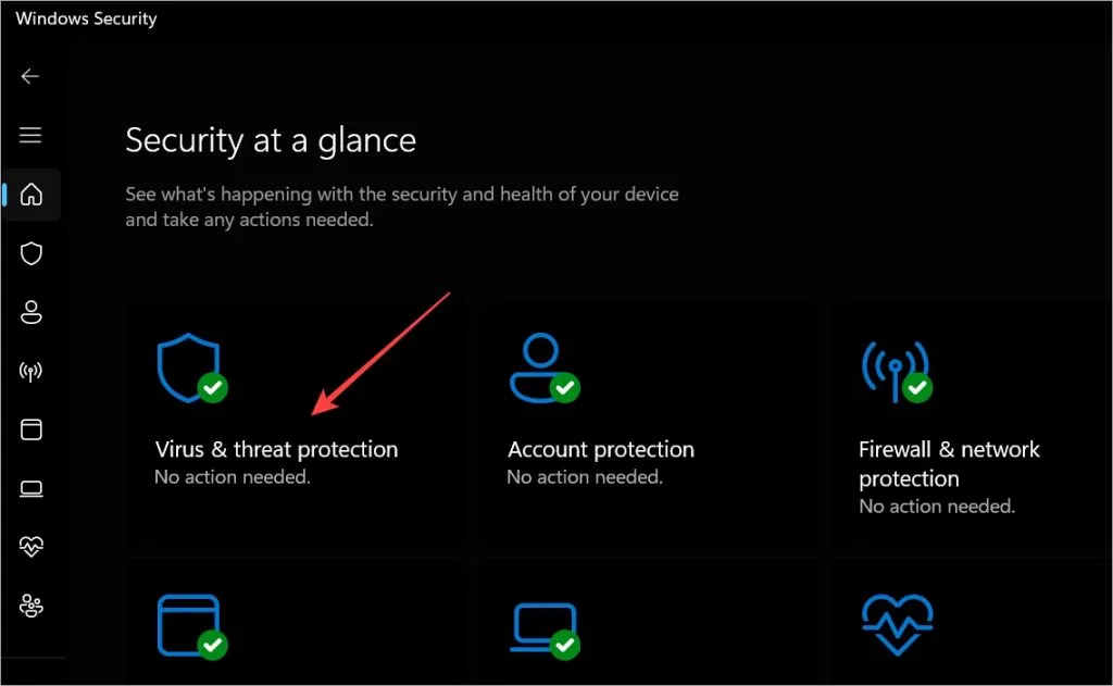 virus et amp; protection contre les menaces dans Windows