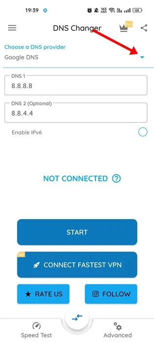 Elija un proveedor de DNS