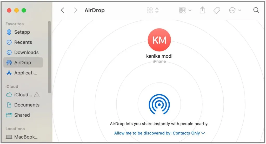 Przeciągnij i upuść pliki na AirDrop