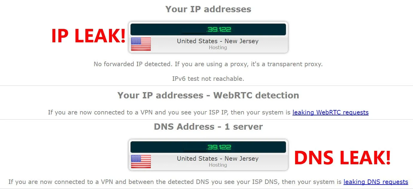 Razão por trás do vazamento de endereço IP