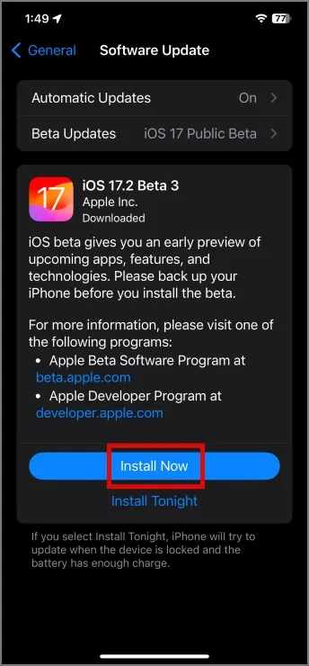 Instalējiet jauno iOS atjauninājumu, lai novērstu skaņas problēmu