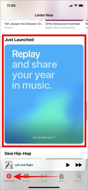 Spill på nytt i Apple Music