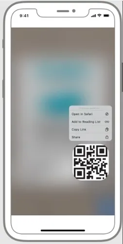 Scannen Sie QR-Codes von Bildern auf Ihrem iPhone