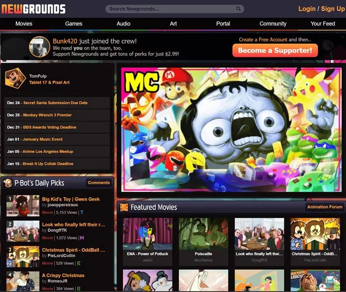 Spil gamle flashspil fra Newgrounds