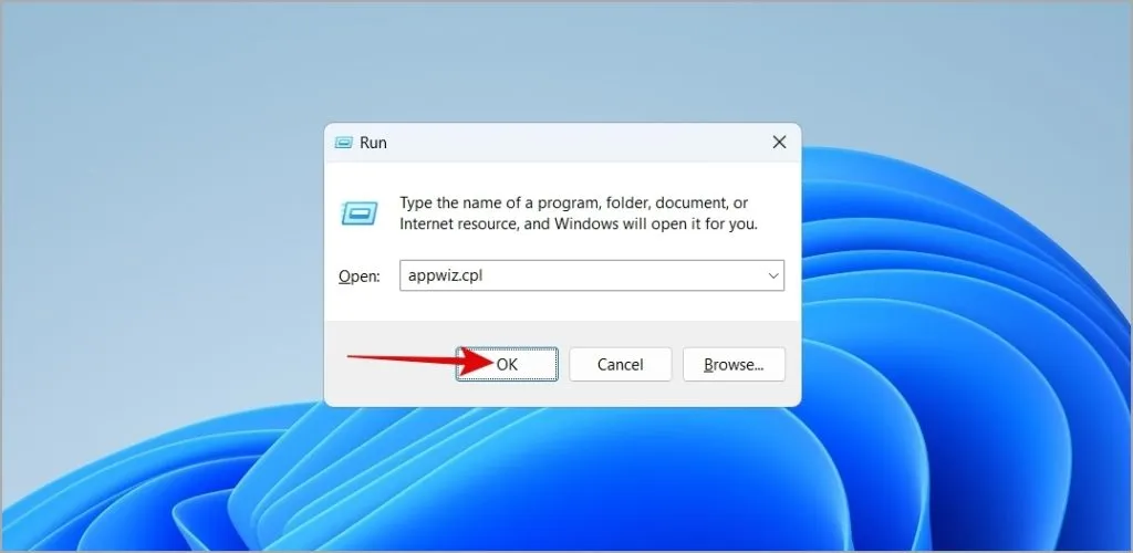 Apri la finestra Programmi e funzionalità su Windows