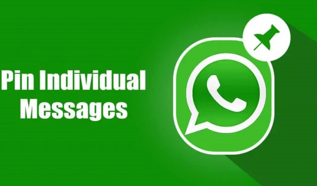 Individuele berichten vastzetten in chat op WhatsApp