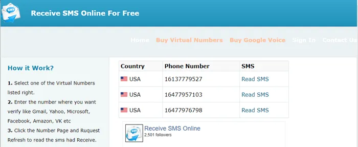 Recibe SMS online gratis