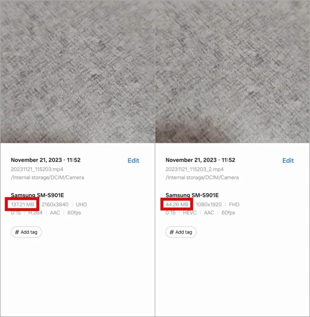 Reduza o tamanho do vídeo no telefone Samsung Galaxy