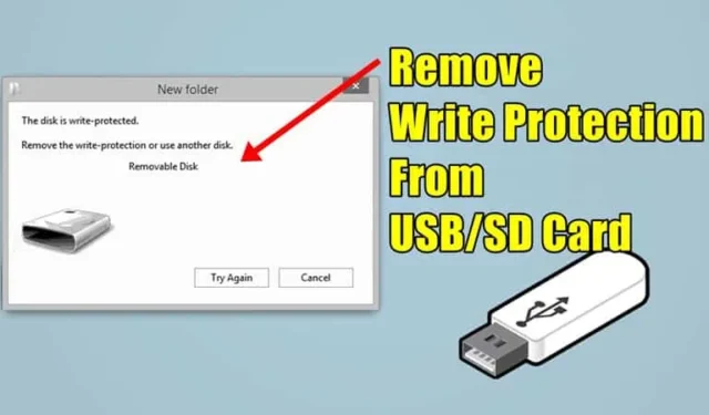 Come rimuovere la protezione da scrittura da USB o scheda SD