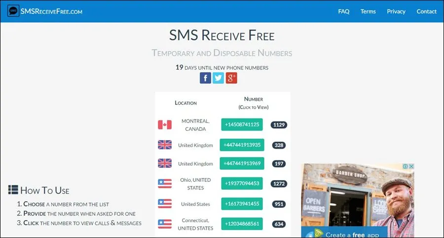 Recevez des SMS gratuitement