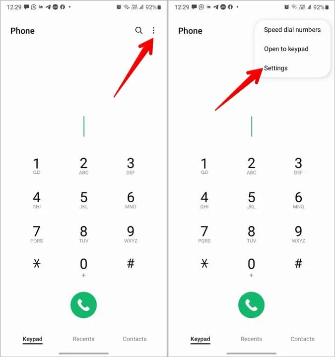 Configuración del teléfono Samsung