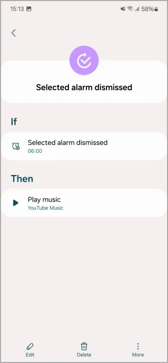 afspil musik efter alarm afvist rutine i samsung galaxy telefoner