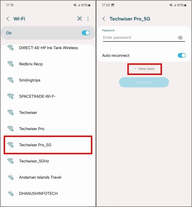 Расширенные настройки сети Wi-Fi