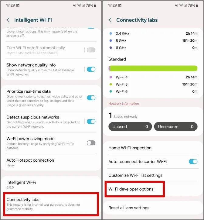 Acessando opções de desenvolvedor Wi-fi em telefones Samsung Galaxy