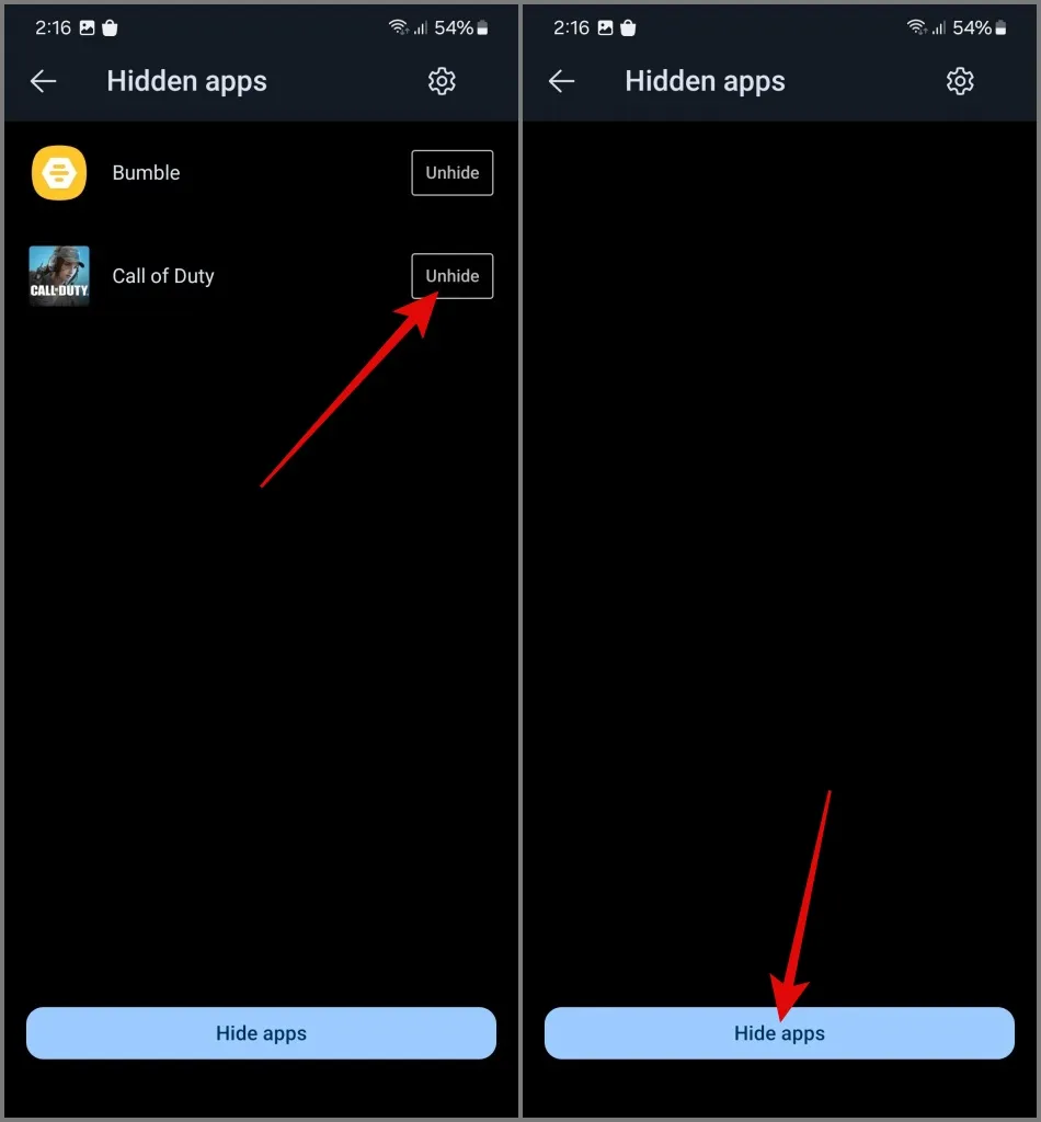 Sélectionnez les applications à afficher sur Samsung Galaxy