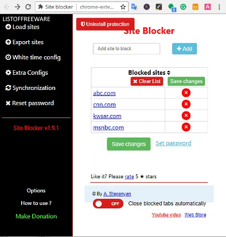 Siteblokkering