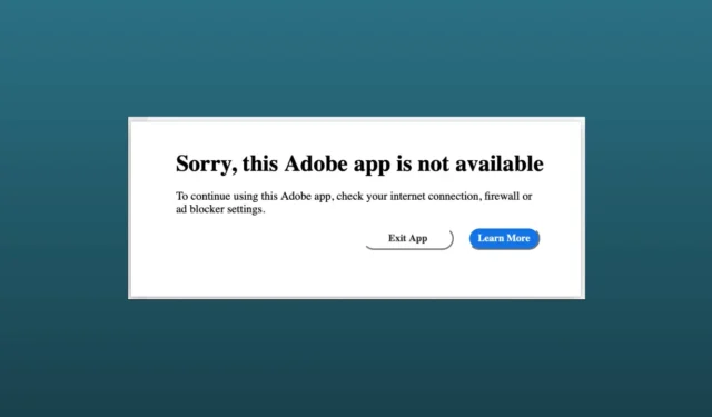 CORRIGÉ – Désolé, cette application Adobe n’est pas disponible (3 meilleures méthodes)