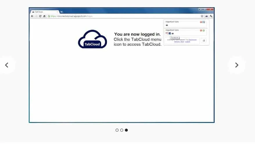 Utilizzando TabCloud