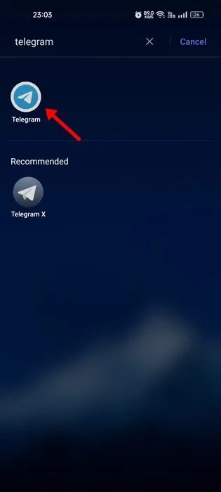 Telegram programa