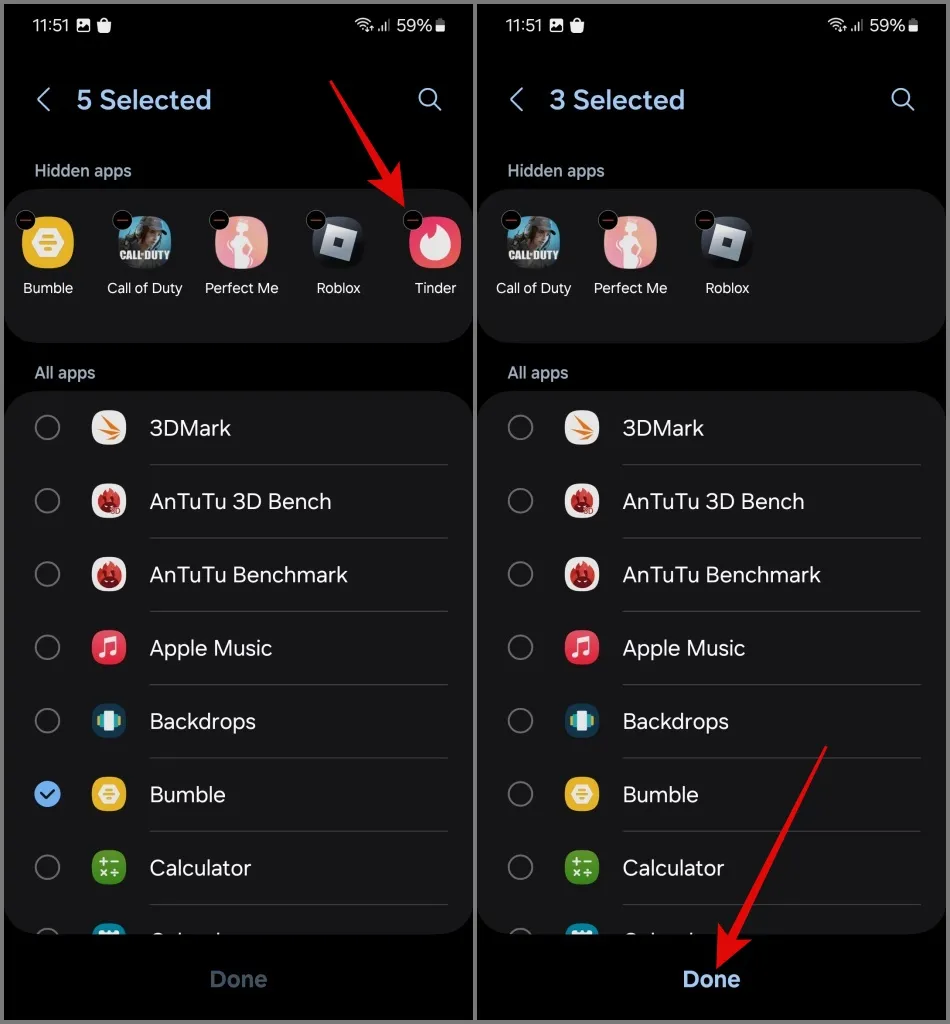 Afficher les applications cachées du téléphone Samsung