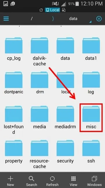 Åbn ''diverse'' Folder