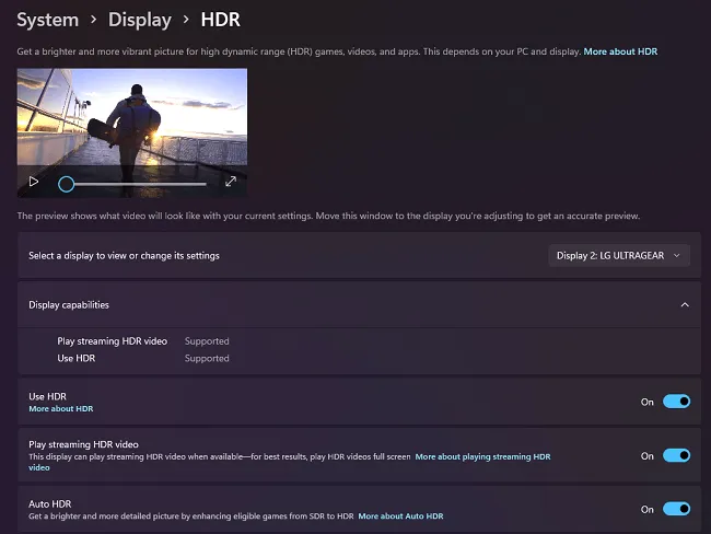 Reproduzir streaming de vídeo HDR