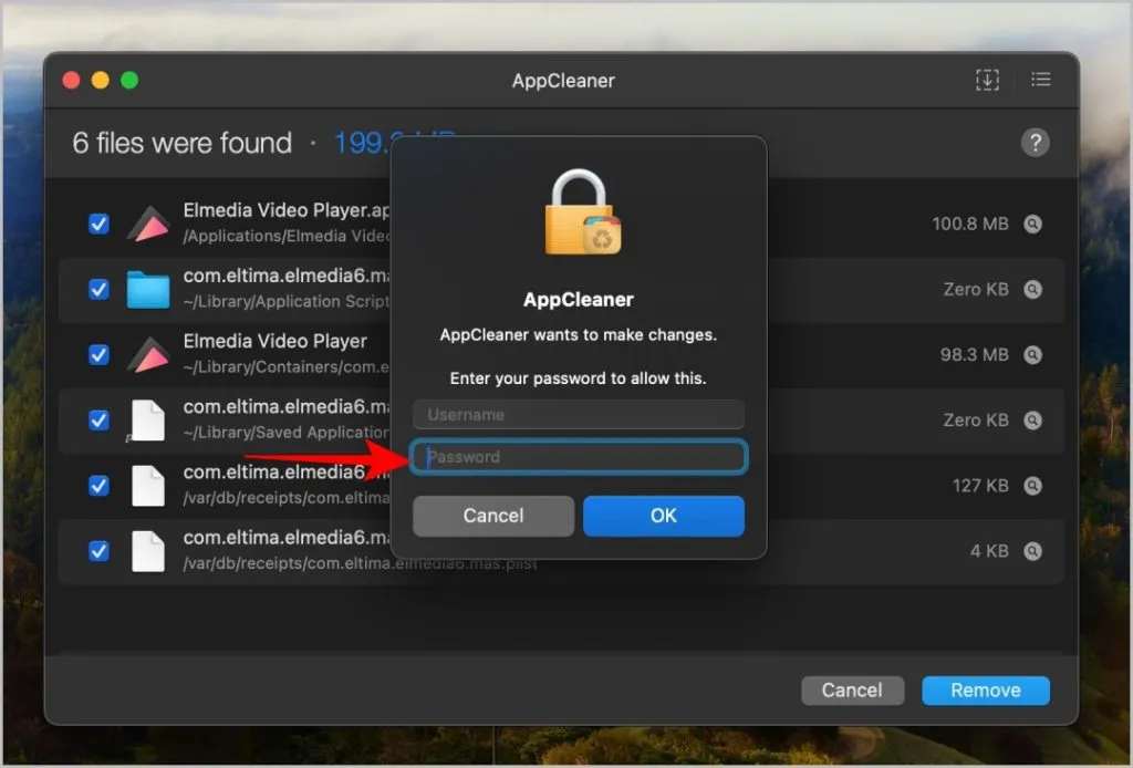 Concessione dell'autorizzazione per rimuovere file su Mac