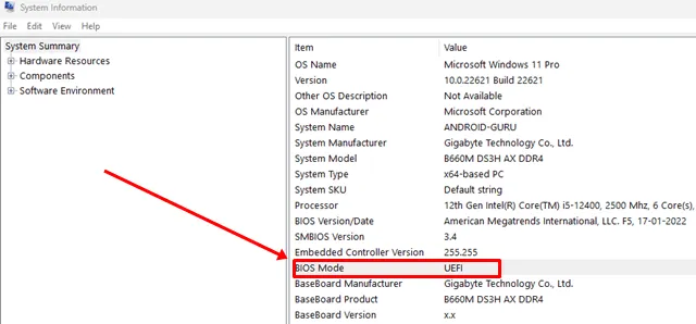 BIOS MODE