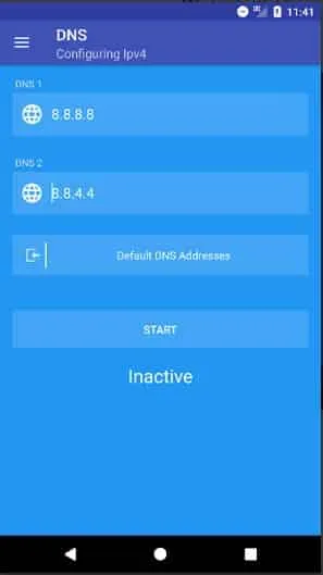 Изменить DNS по умолчанию на Google DNS на Android