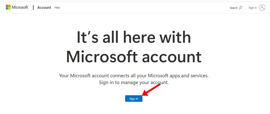 Microsoft アカウントにログインします