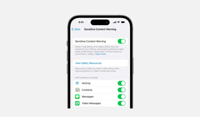 Como ativar o aviso de conteúdo confidencial no iPhone (iOS 17)