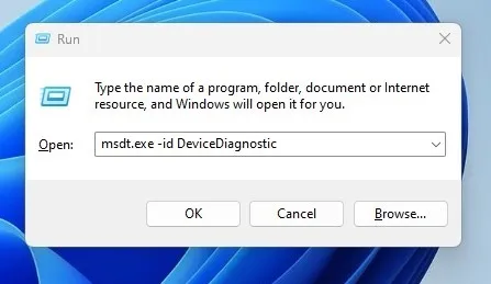 msdt.exe -id Diagnóstico del dispositivo