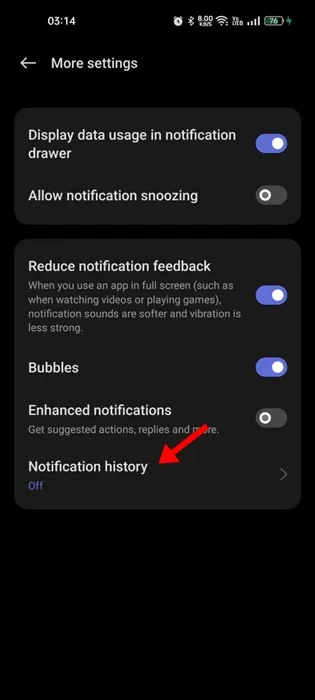 Notifikationshistorik