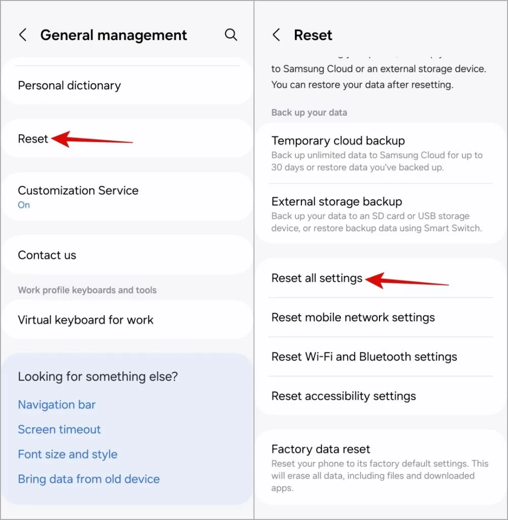 Android または Samsung スマートフォンのすべての設定をリセットする