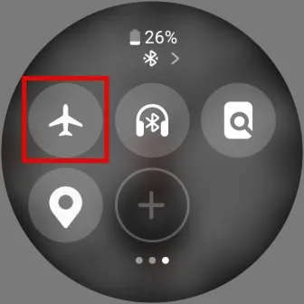 Schalten Sie den Flugmodus in der Samsung Galaxy Watch aus