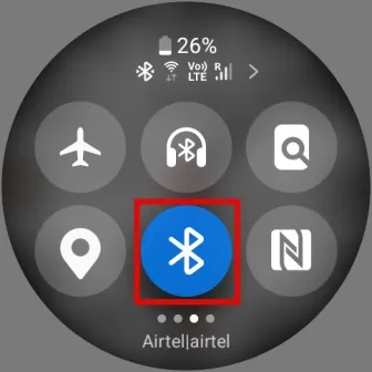 slår på bluetooth i samsung galaxy watch