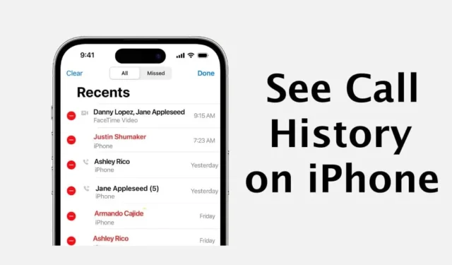 Comment voir et supprimer l’historique des appels sur iPhone