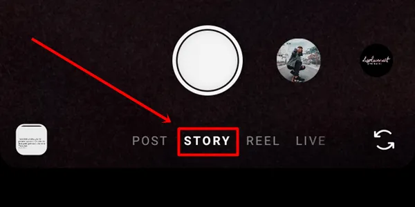 Story-Option in Instagram