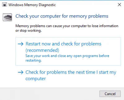 Windows minnediagnose