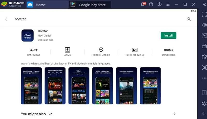 Hotstar für PC-Bluestacks